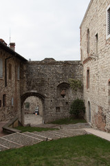 Fototapeta na wymiar Brescia Castle or Falcon d'Italia, Lombardy, Italy.