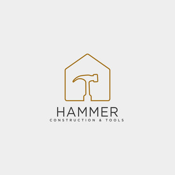 construction tools logo template vector illustration icon element