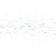 The composition from blue dots on white background. 