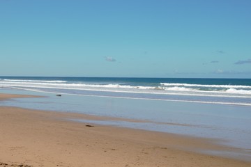 Stormy beach in Australia – white waves