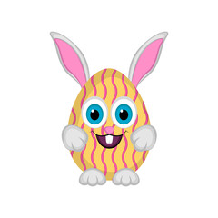 Cute easter bunny egg, Vector illustration design