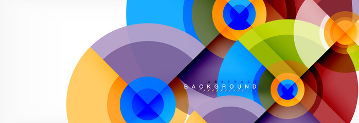 Obraz premium Geometric circle abstract background, creative geometric wallpaper.