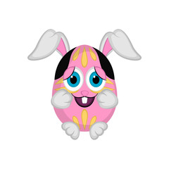 Cute easter bunny egg, Vector illustration design