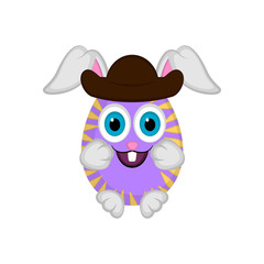 Cute easter bunny egg, Vector illustration design