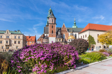 The Royal Archcathedral Basilica of Saints Stanislaus and Wenceslaus in Wawel Castle in Krakow, Poland