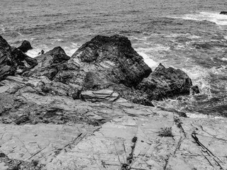 Cornwall England - view over the amazing landcape at the coastline