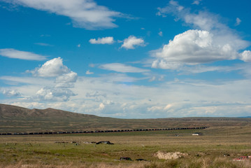Fototapeta na wymiar Wyoming freight train