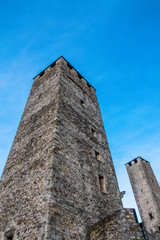 Montebello Castle (aka., Middle, Schwyz and St. Martin's Castle) Bellinzona, the capital city of southern Switzerland&rsquo;s Ticino canton. A Unesco World heritage site, Known for its 3 medieval castles