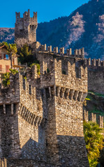 Montebello Castle, Bellinzona, the capital city of southern Switzerland’s Ticino canton. A Unesco...