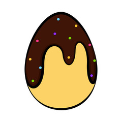 Isolated colored easter egg. Vector illustration design