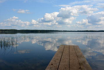 the sky over lake Valdai