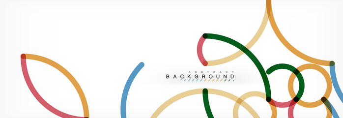 Curly wave lines abstract background design, transparent color lines on gray