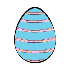 Isolated colored easter egg. Vector illustration design