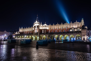 Fototapeta na wymiar Krakow Cloth Hall at night , Poland