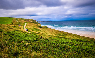 Fototapeta na wymiar Beautiful coastline of Cornwall England
