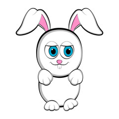 Obraz na płótnie Canvas Cute happy easter bunny. Vector illustration design