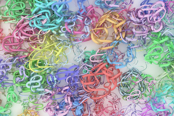 Abstract CGI composition, messy string geometric. Wallpaper for graphic design. 3D render.