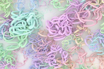 Fototapeta premium Messy string geometric. For graphic design or background, CGI composition. 3D render.