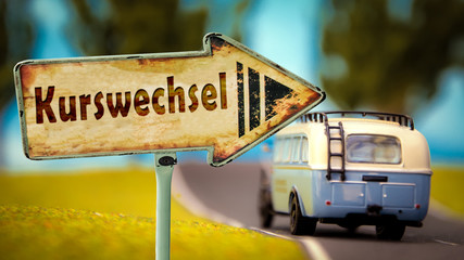 Schild 348 - Kurswechsel