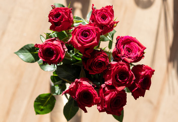 bouquet of red roses