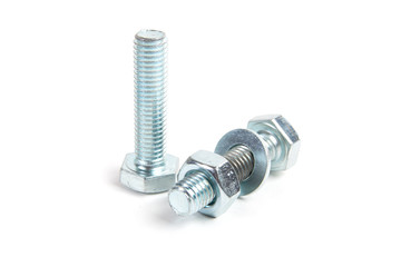 bolt and nut isolated on white background