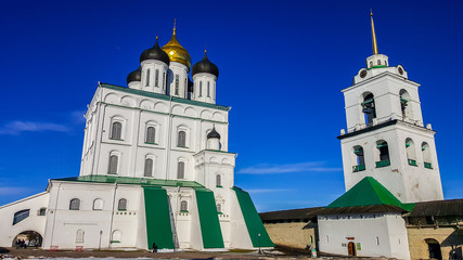 Trinity Cathedral. Located in the Pskov Krom or Kremlin. Pskov, Russia