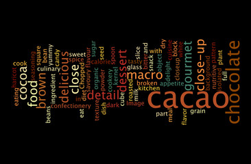 Cacao Word Cloud Concept Image