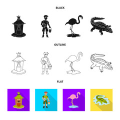 Isolated object of nature  and fun  symbol. Collection of nature  and entertainment vector icon for stock.