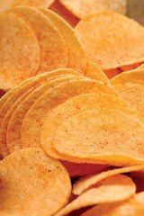 Crowded potato chips.