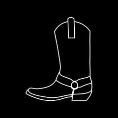 Cowboy boots .Vector graphic image of shoes for cowboy life