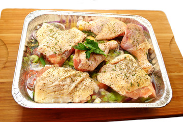Preparing Chicken & Vegetable  Casserole Dinner