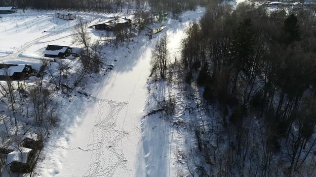 A delightful winter landscape in Russia