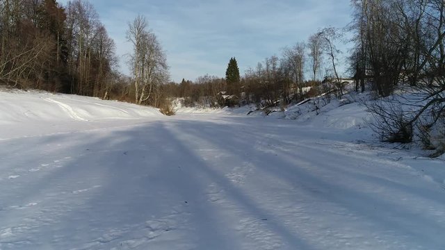 A delightful winter landscape in Russia