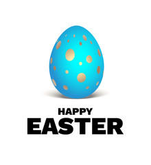 Happy Easter blue egg