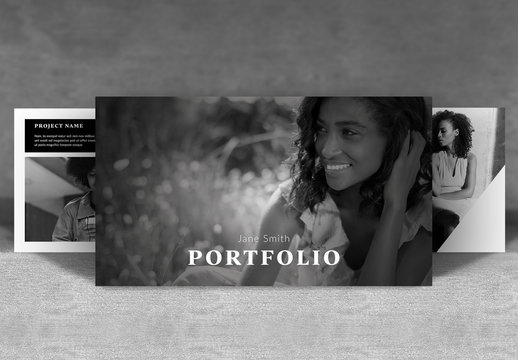 Black and White Portfolio Layout
