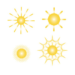 vector illustration with suns