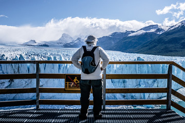 Old man enjoying a view