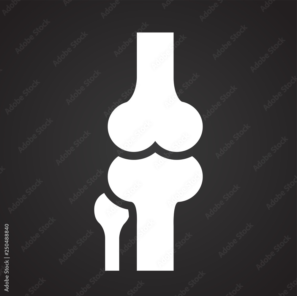 Poster bones icon icon on black background for graphic and web design, modern simple vector sign. internet 