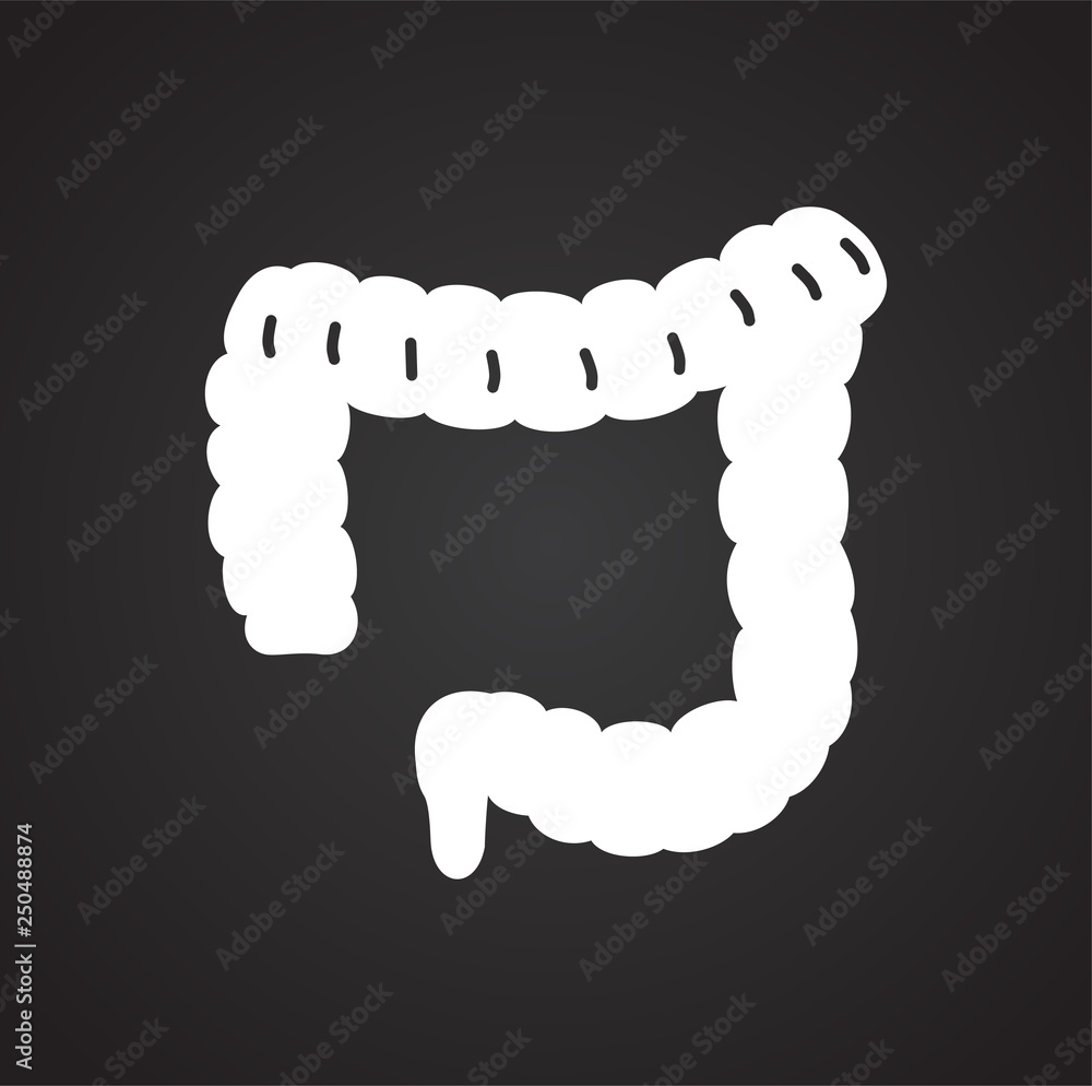 Poster guts icon on black background for graphic and web design, modern simple vector sign. internet concep