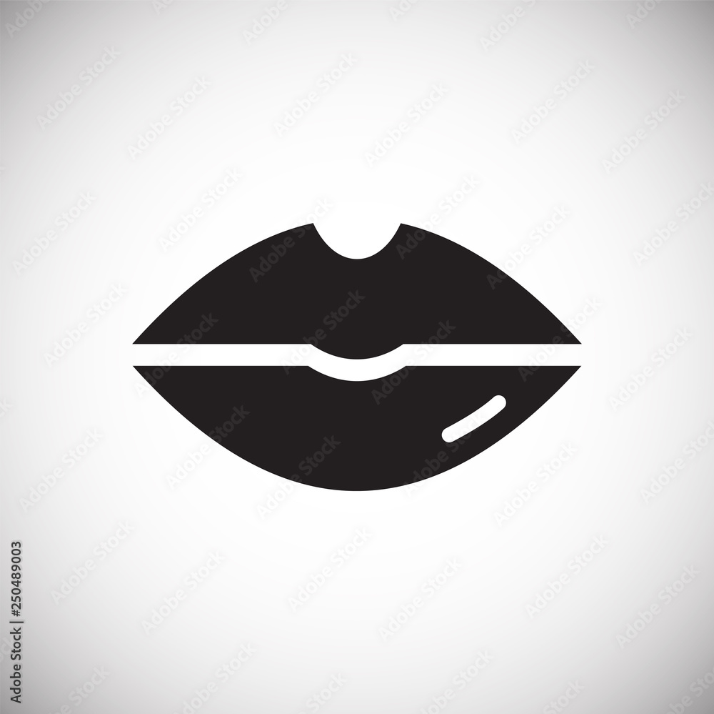 Poster human lips icon on white background for graphic and web design, modern simple vector sign. internet 