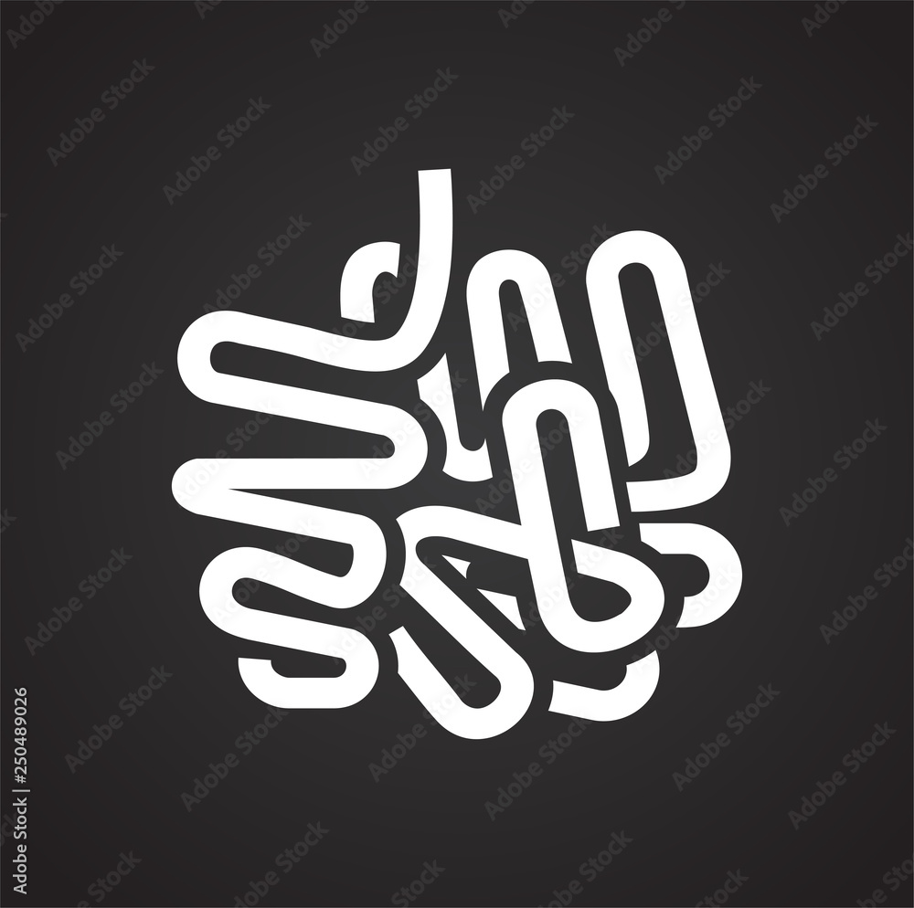 Poster guts icon on black background for graphic and web design, modern simple vector sign. internet concep