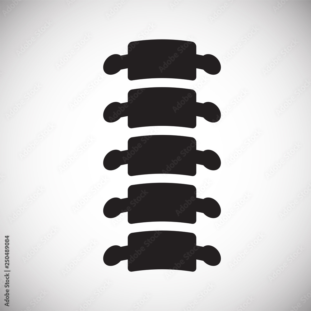 Poster spine bone icon on white background for graphic and web design, modern simple vector sign. internet 