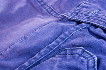 Naklejka premium clothing items washed cotton fabric texture with seams