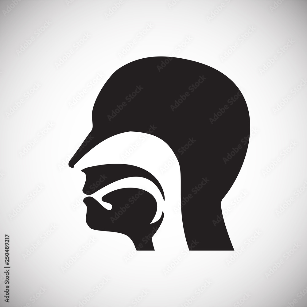 Poster human head icon on white background for graphic and web design, modern simple vector sign. internet 