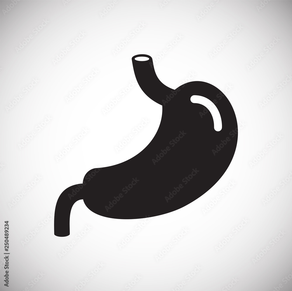 Poster stomach icon on white background for graphic and web design, modern simple vector sign. internet con