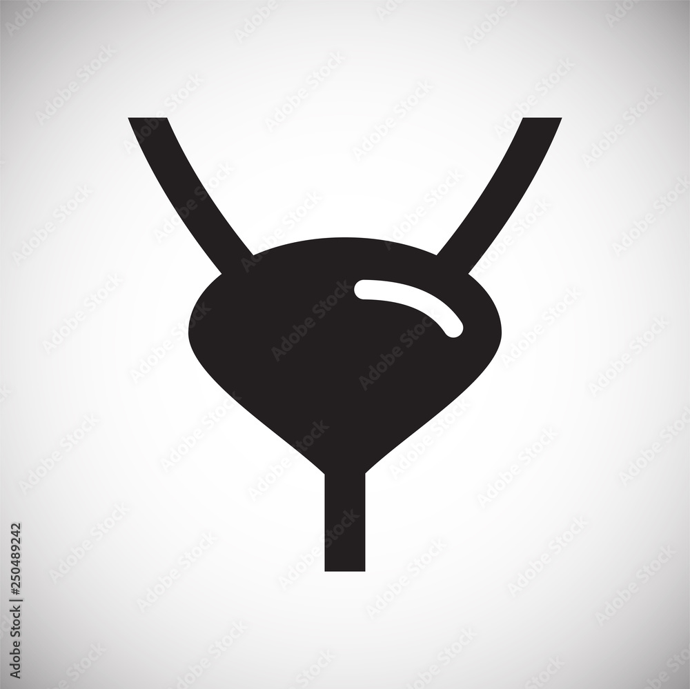 Poster bladder icon on white background for graphic and web design, modern simple vector sign. internet con
