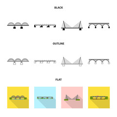 Isolated object of connection and design symbol. Set of connection and side stock symbol for web.
