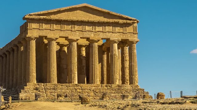 Valley of the Temples, Valle dei Templi, - The Temple of Concordia, an ancient Greek Temple, Agrigento, Sicily