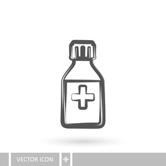Medical bank icon in linear design style. The concept of health.
