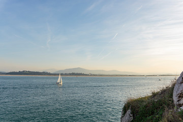 Sunset Santander bay  Spain 